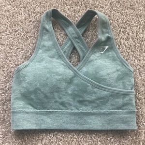 Green camo sports bra